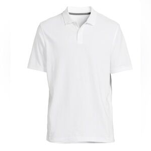 NWT George Men's Pique Polo Shirt with Short Sleeves, Size XL (46-48) White
